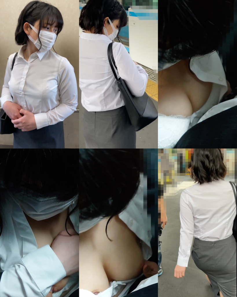 痴漢記録日記vol.117【3人目：低身長のロケットおっぱい就活生。抵抗できないことに感じて大洪水】-25