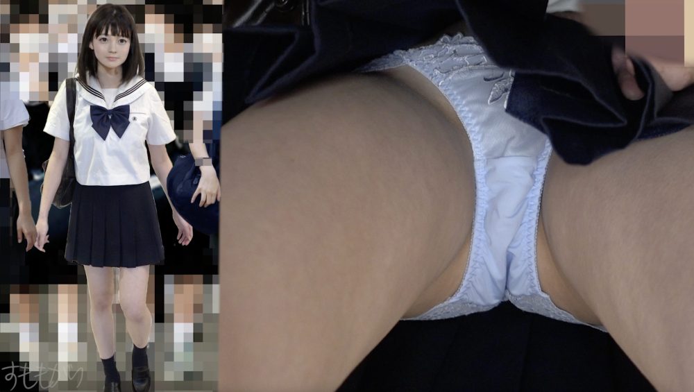 【電車痴漢】規格外の神乳美少女に中出し痴漢！乳首クリ両責めでぐしょ濡れワレメに肉棒ブチ込み中出しやり逃げ-2