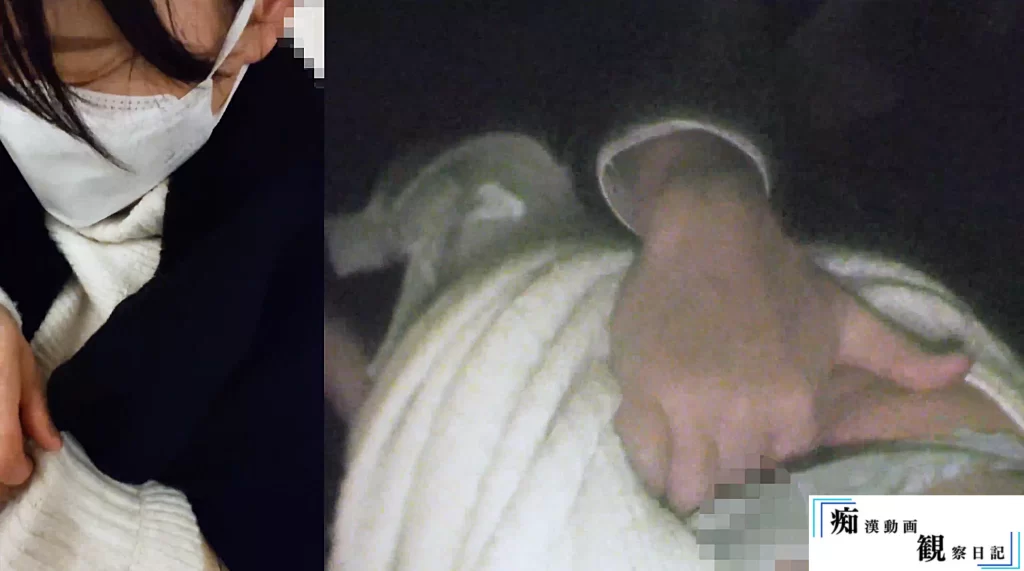 パンストずらし手マンにじっと耐え続けてホームをダッシュで逃げるニットワンピOL-12