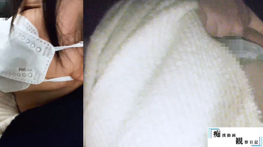 パンストずらし手マンにじっと耐え続けてホームをダッシュで逃げるニットワンピOL-13