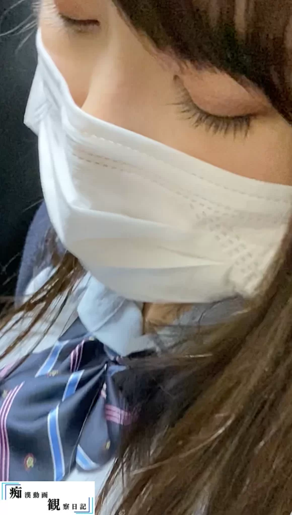 [乗車記録50/吐息音声有]青チェ女子校生...紫紐パンのマシュマロ爆乳ちゃん-7