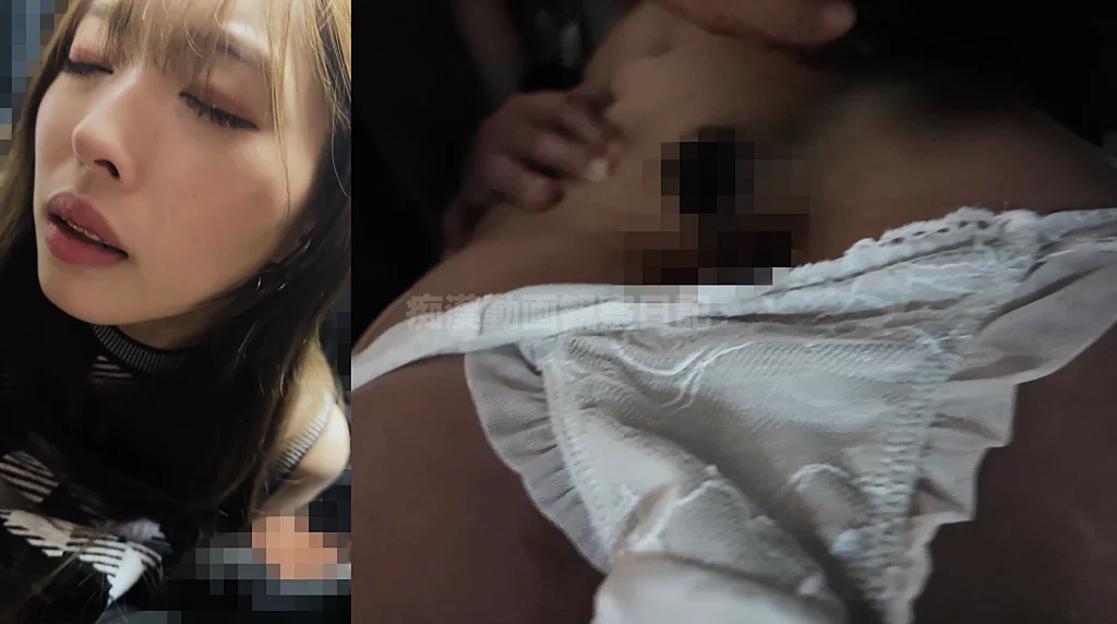 [窃触/ギャル]ウルトラTバック即窃挿。勃起陰核同時責め満員電車サンドイッチFack-27