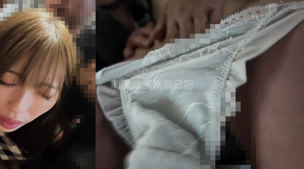 [窃触/ギャル]ウルトラTバック即窃挿。勃起陰核同時責め満員電車サンドイッチFack-42