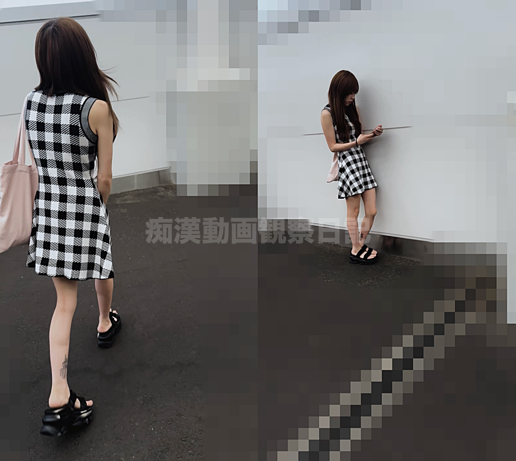 [窃触/ギャル]ウルトラTバック即窃挿。勃起陰核同時責め満員電車サンドイッチFack-45