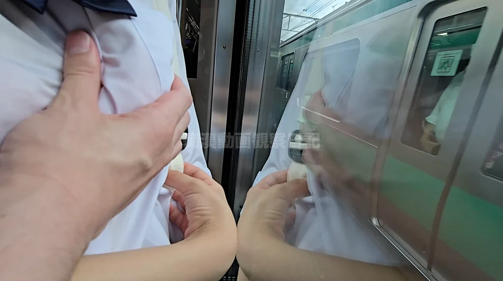 痴かん狂信者 #129【★6】巨乳ツインテ娘、ブラウスの上から胸の膨らみタッチ、ボタン外してブラ下げ生乳揉み＆乳首コリコリ責め-26