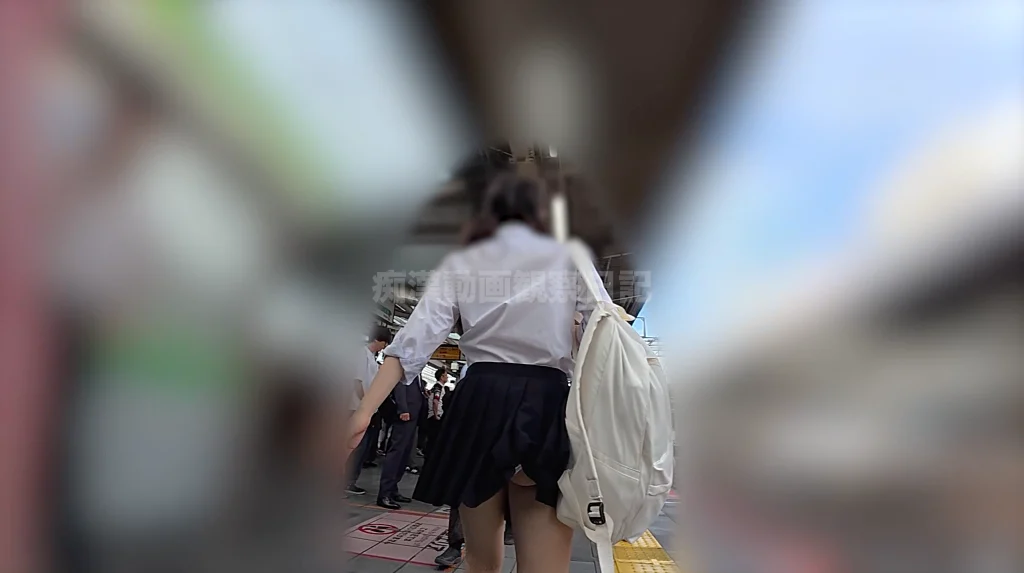 痴かん狂信者 #162【★4】小柄なツインテ娘のムチ尻を長時間揉みまくり、スカート捲れてパンツ丸見えのままホームを歩く姿を追跡！-34