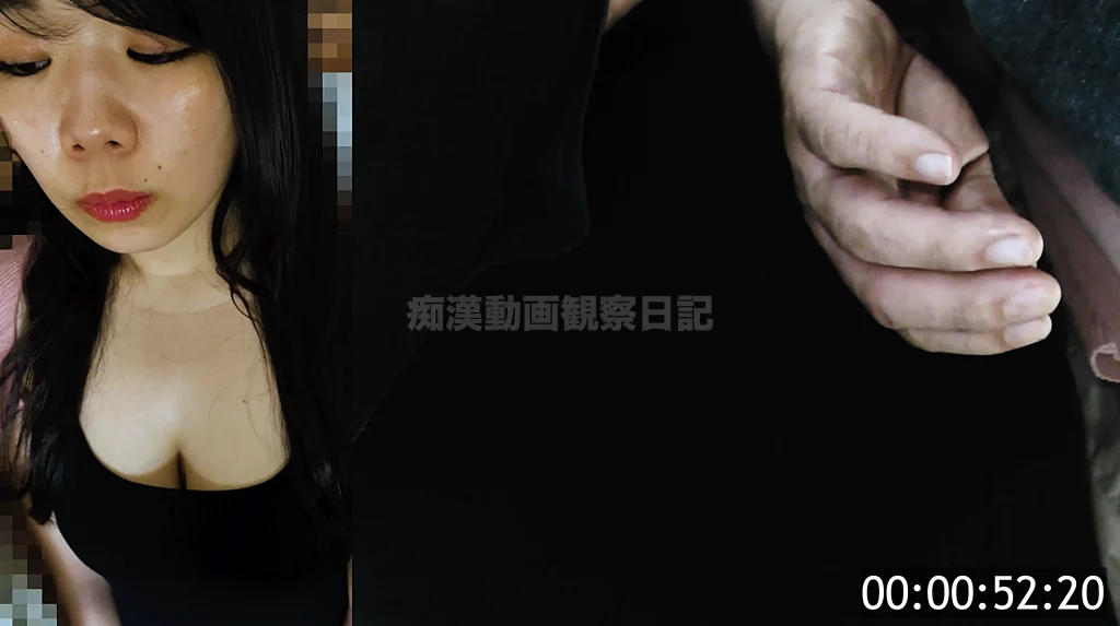令8)#39 ブラウスを纏った黒タンクトップ黒Tバック爆乳OL-1