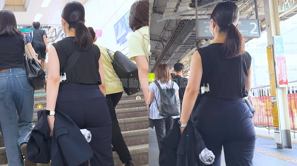 歩行記録0345「ムチムチどっしりデカ尻OLさんを後ろから観察してみた」(全4名)-13